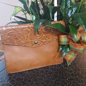 Patricia Nash Tooled Leather Embossed Envelope clu